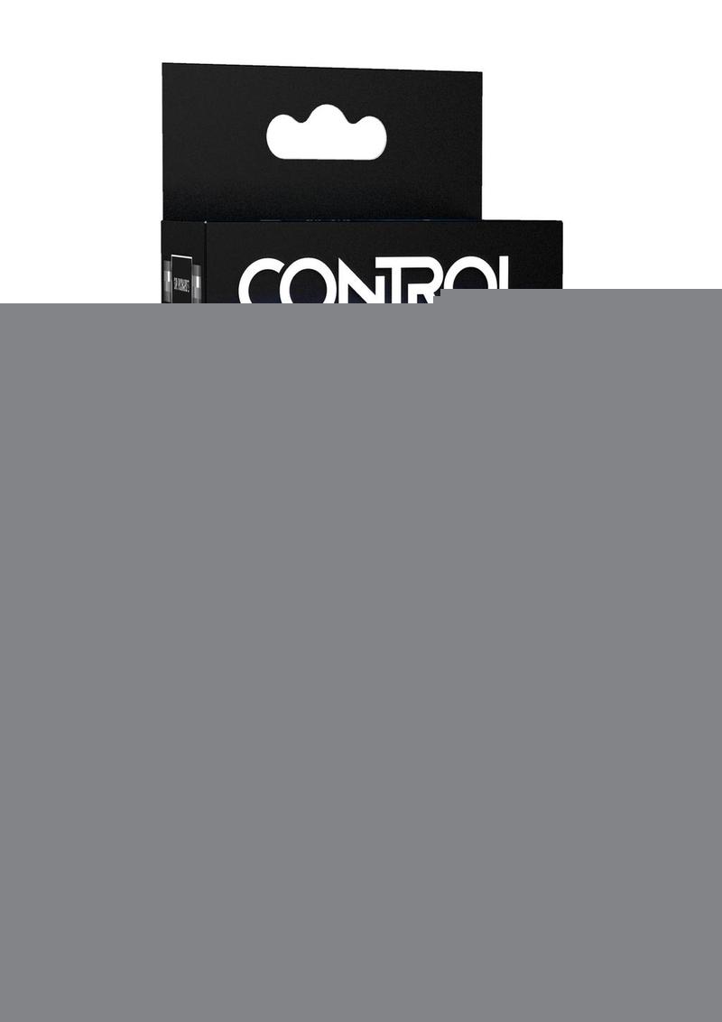 Sir Richard's Control Rechargeable Vibrating Silicone Cock and Ball Cock Ring - Black
