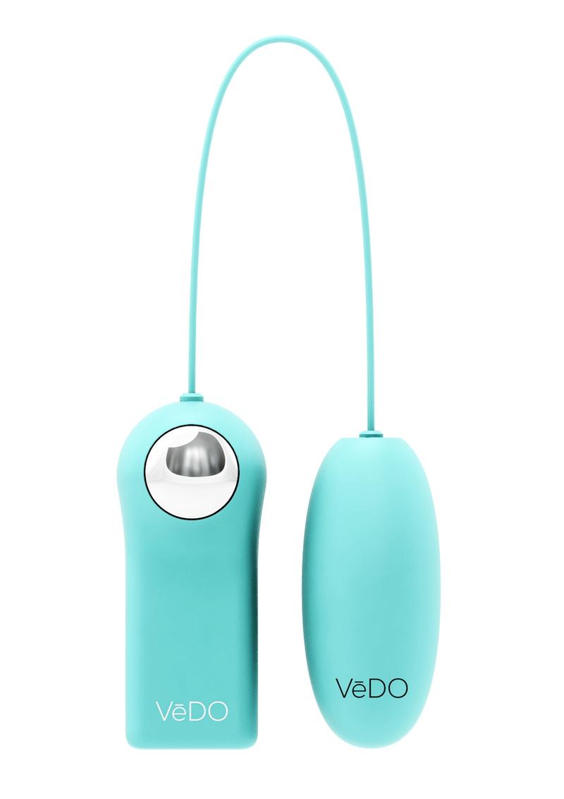 Vedo Ami Silicone Bullet Vibrator with Remote Control - Tease Me - Blue/Turquoise