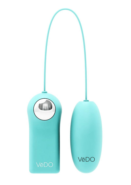 Vedo Ami Silicone Bullet Vibrator with Remote Control - Tease Me - Blue/Turquoise