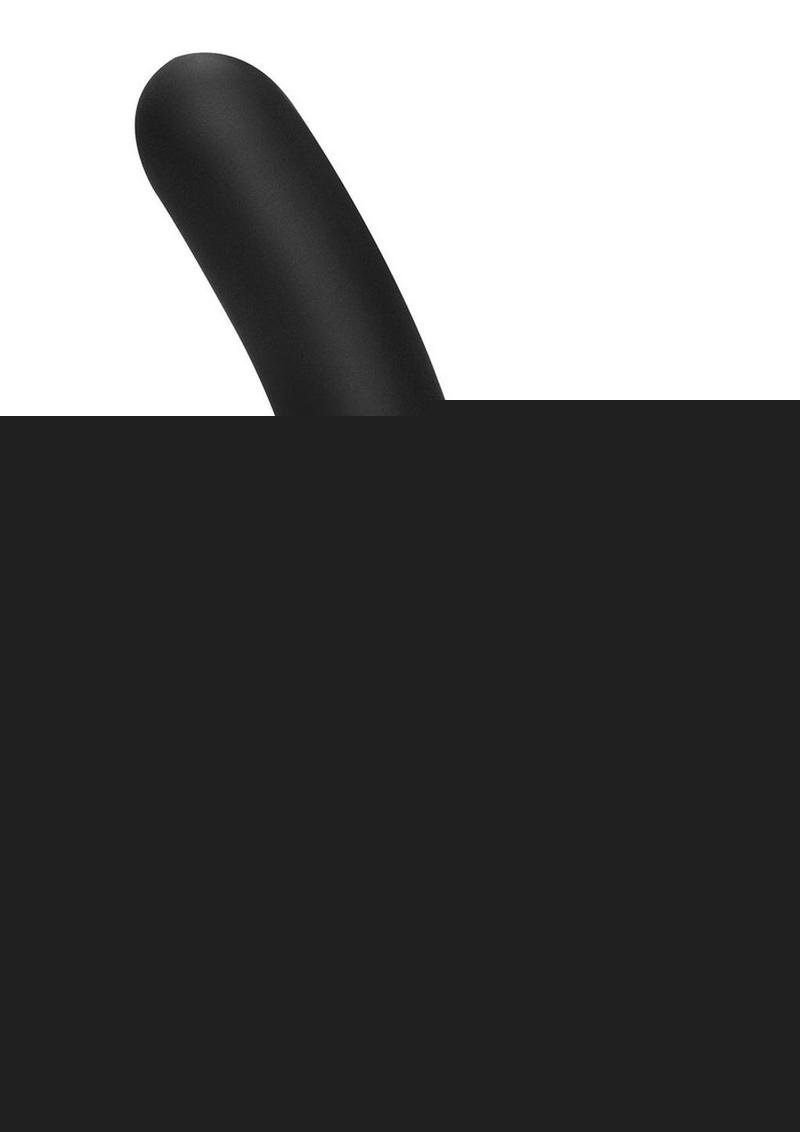 WhipSmart Rechargeable Silicone Slimline Dildo - Black - 5in