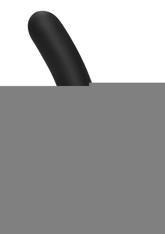 WhipSmart Rechargeable Silicone Slimline Dildo - Black - 5in