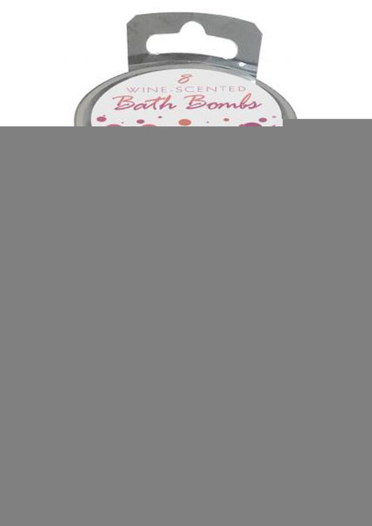 Wine Scented Bath Bombs 3 Scents (8 Bombs Per Glass - Assorted Colors