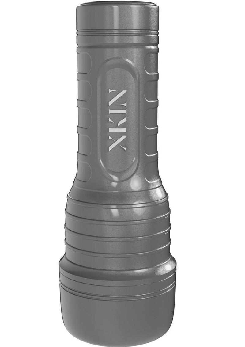 Xkin Chloe Mirage Rechargeable Vibrating Torch Masturbator - Pussy - Silver/Vanilla