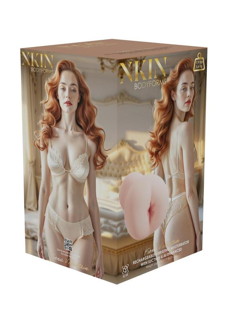 Xkin Fiona Valentein Bodyforms Rechargeable Sucking Vibrating Masturbator - Ass - Vanilla