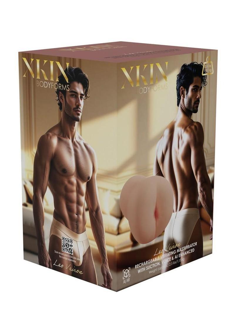 Xkin Leo Veiron Multifunction Rechargeable Voice Featured Masturbator - Male Ass - Caramel