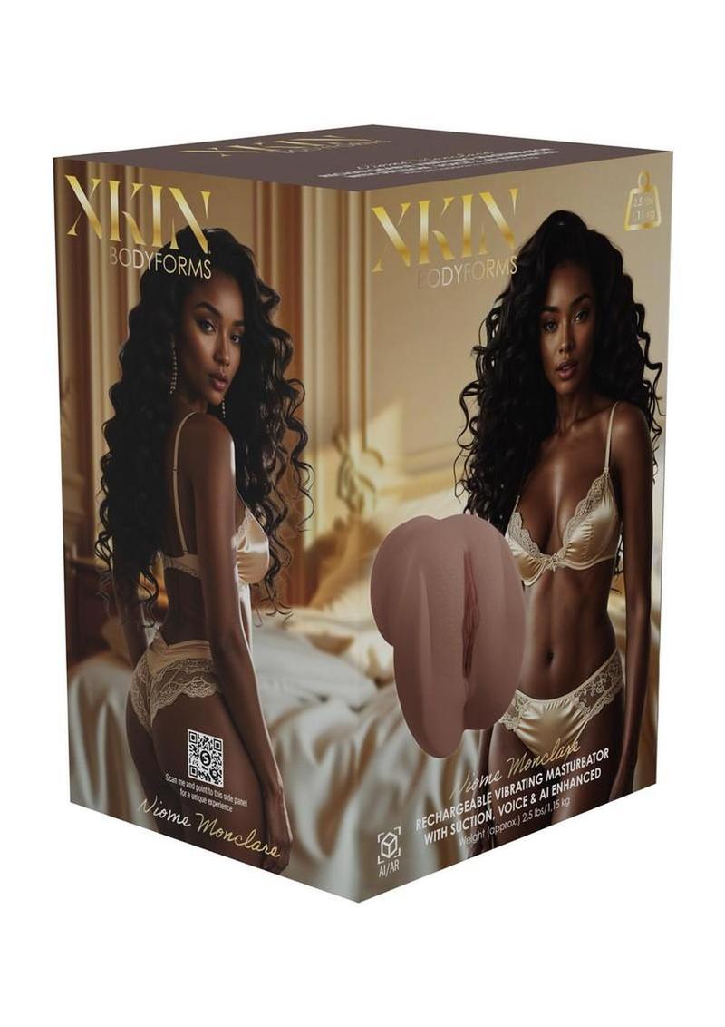 Xkin Niome Monclare Multifunction Rechargeable Voice Featured Masturbator - Pussy - Chocolate