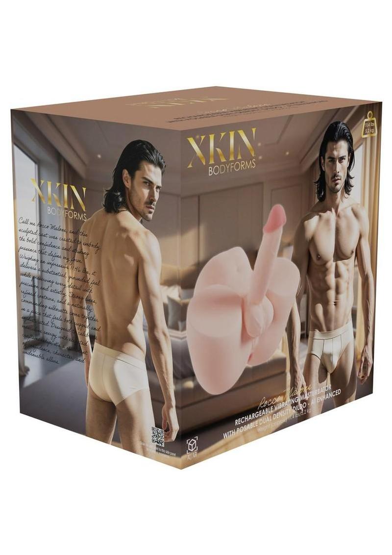 Xkin Rocco Malone Bodyforms Duel Density and Rechargeable Masturbator - Dildo/Anal - Vanilla