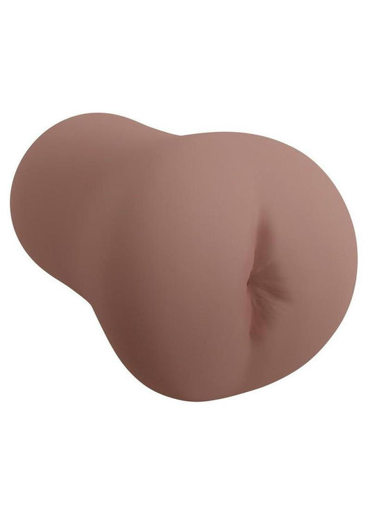 Xkin Tempest Superhero Masturbator with Rechargeable Vibrating Bullet - Female Ass - Chocolate