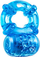 Stay Hard Vibrating Cock Ring - Blue