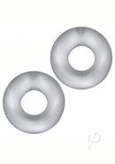 Hunkyjunk Stiffy Bulge Silicone Cock Rings (2 Pack) - Clear...
