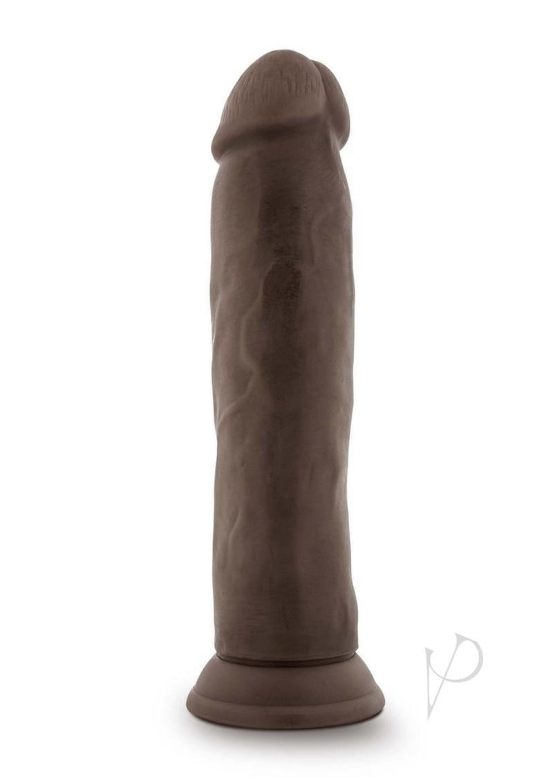 Dr. Skin Plus Thick Posable Dildo With Suction Cup 9in - Chocolate